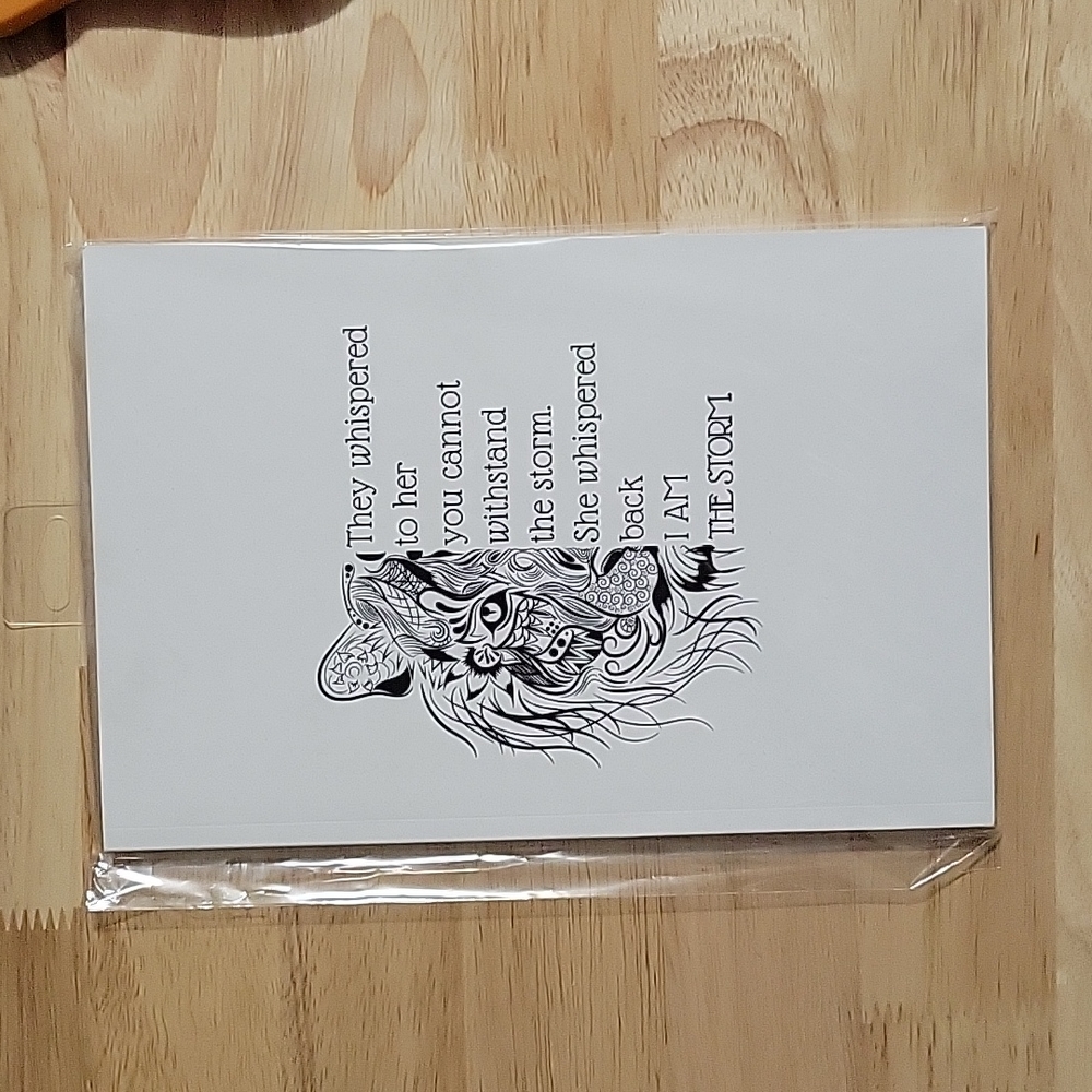 6x9 in. Soft cover notebook/journal, Inspirational Girl Power Quote- NWOT